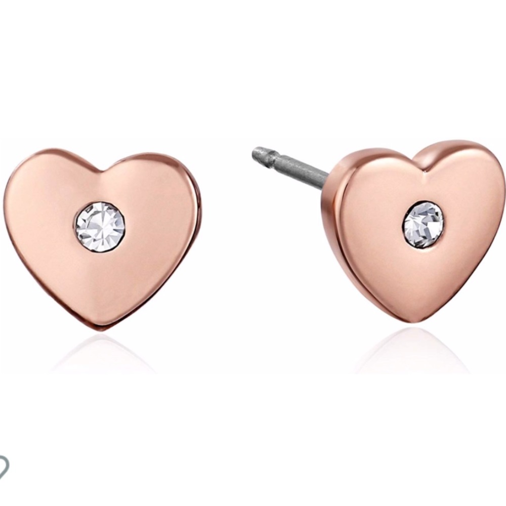 Kate Spade Rose Gold Heart Necklace Earring Set - Picture 4 of 8